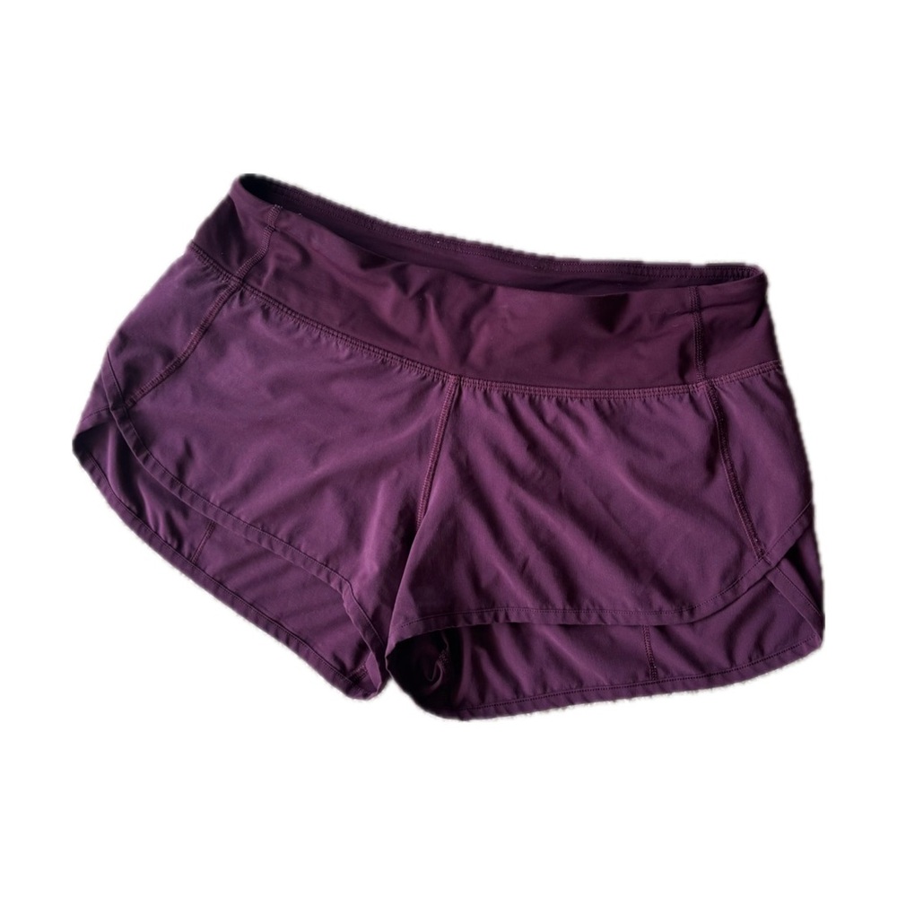 LULULEMON PLUM SPEED UP SHORTS